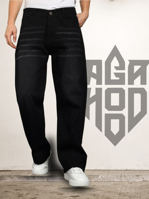 ANGERHOOD Relaxed Fit Men Black Jeans