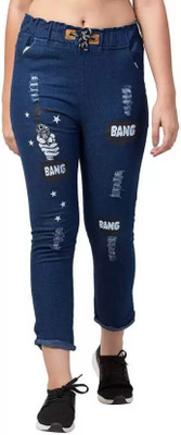 TIPKOO Jogger Fit Women Blue Jeans