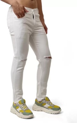 Flaring Slim Men White Jeans