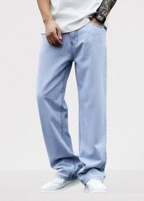 SHINIK Loose Fit Men Light Blue Jeans