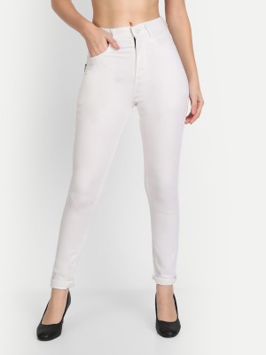 AngelFab Skinny Women White Jeans