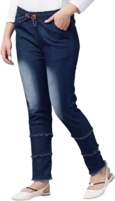 GORIYA Jogger Fit Women Dark Blue Jeans