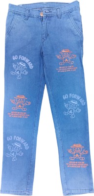 GUCHU Regular Boys & Girls Light Blue Jeans