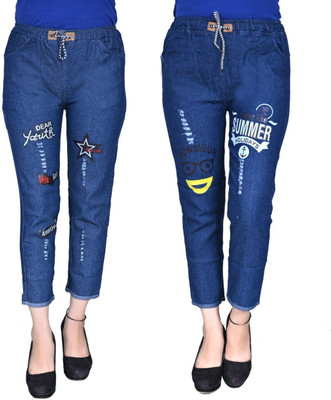 GORIYA Jogger Fit Women Blue Jeans(Pack of 2)