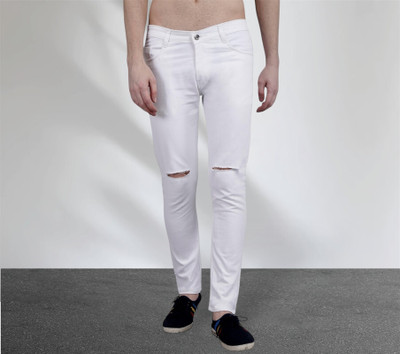 Gajanand Slim Men White Jeans