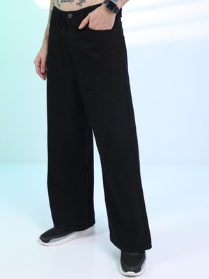 HOC Straight Fit Men Black Jeans