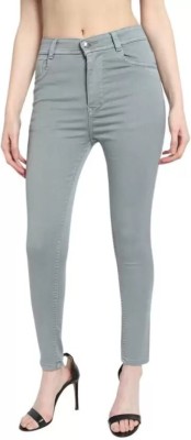 SKYGLORY Slim Women Grey Jeans