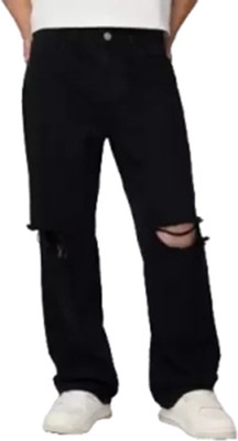 linaria Loose Fit Men Black Jeans