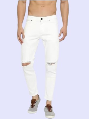 Misony Slim Men White Jeans