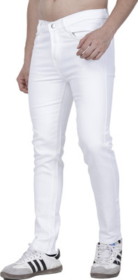 Kaz Slim Men White Jeans