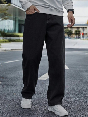DENIM BOLD Straight Fit Men Black Jeans