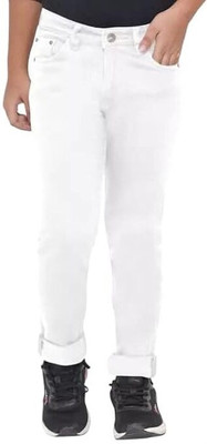AGATE GARMENTS Regular Boys White Jeans