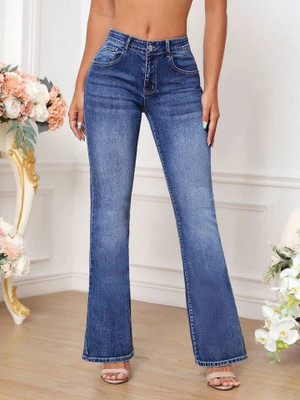 STEPLE DENIMS Boot-Leg Women Blue Jeans