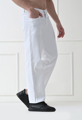 Fader Loose Fit Men White Jeans