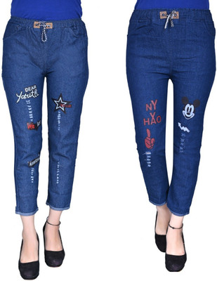 GORIYA Jogger Fit Women Blue Jeans(Pack of 2)