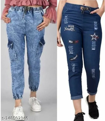 BRANDING Regular Women Blue Jeans(Pack of 2)