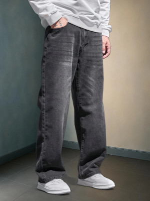 Maahit Loose Fit Men Dark Grey Jeans
