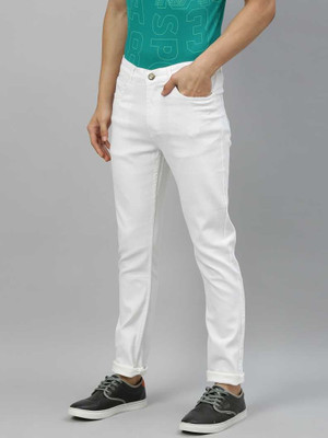 Star4well Slim Men White Jeans