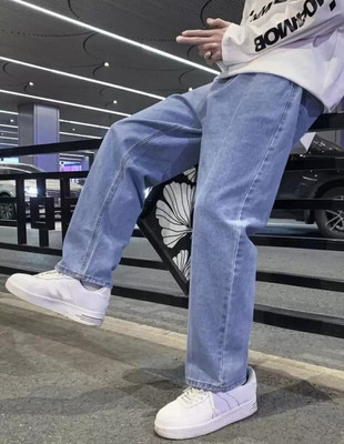 LEVORCE Loose Fit Men Light Blue Jeans