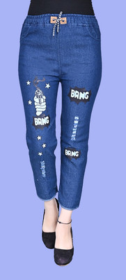 GLAMHOOD Jogger Fit Girls Blue Jeans