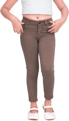 Bakachee Slim Girls Brown Jeans