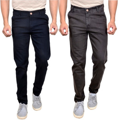 Moudlin Slim Men Multicolor Jeans(Pack of 2)