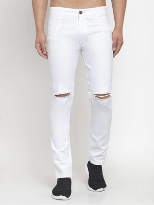 Star4well Slim Men White Jeans