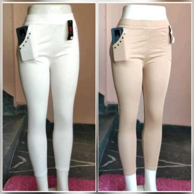 GRX White, Beige Jegging(Solid)