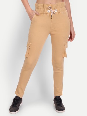 AngelFab Skinny Fit Women Yellow Trousers