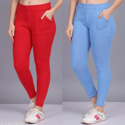 alliedecommerce Blue, Red Jegging(Solid)