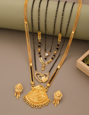 bulsenk Alloy Gold-plated Gold Jewellery Set(Pack of 4)