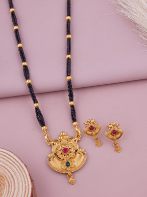 LaChoiceIt Beautiful and Unique Trending Design Pendant Mangalsutra with 24 Inch Long Chain Brass, Alloy Mangalsutra