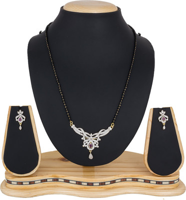 AADITA Alloy Gold-plated Black, Gold Jewellery Set(Pack of 1)
