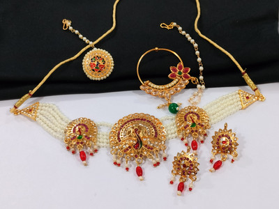 Aaruhi Creation Alloy Gold-plated Multicolor Jewellery Set(Pack of 3)
