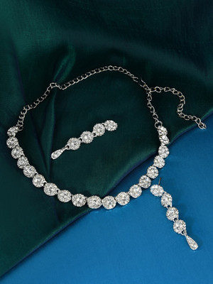 Rukma Alloy Silver Jewellery Set(Pack of 1)