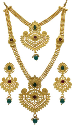 Rukma Alloy Gold-plated Multicolor Jewellery Set(Pack of 1)
