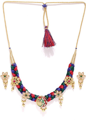 Divastri Alloy Gold-plated Multicolor Jewellery Set(Pack of 3)