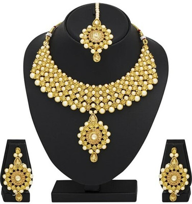 SKRP TRADERS Alloy Gold-plated Gold Jewellery Set(Pack of 1)