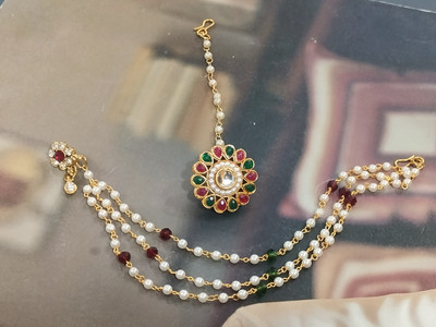 Aaruhi Creation Alloy Gold-plated Gold Jewellery Set(Pack of 2)