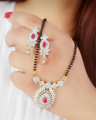G Creation Alloy Gold-plated Silver Jewellery Set(Pack of 1)