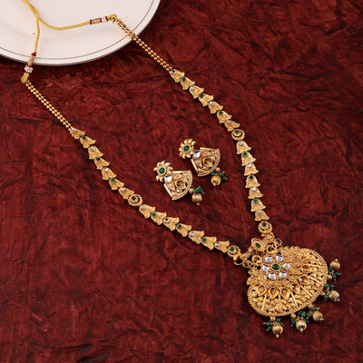 MANSIYAORANGE Copper Gold-plated Multicolor Jewellery Set(Pack of 3)