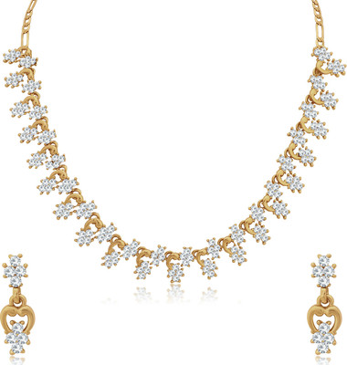 Sukkhi Alloy Gold-plated White Jewellery Set(Pack of 1)