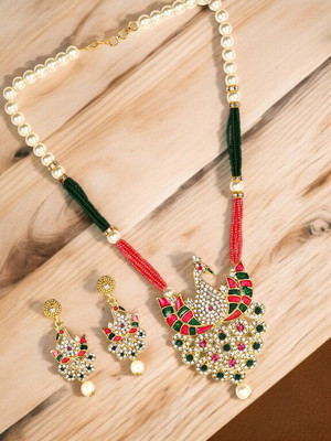 Angel In You Alloy Gold-plated Multicolor Jewellery Set(Pack of 1)