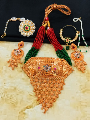 Aaruhi Creation Alloy Gold-plated Multicolor Jewellery Set(Pack of 3)