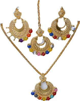 KIMY Alloy Gold-plated Multicolor Jewellery Set(Pack of 4)