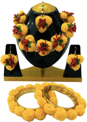 SMSHOPMORE Alloy Gold-plated Yellow Jewellery Set(Pack of 1)