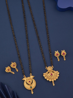 DHYANAV Brass Gold-plated Gold Jewellery Set(Pack of 1)