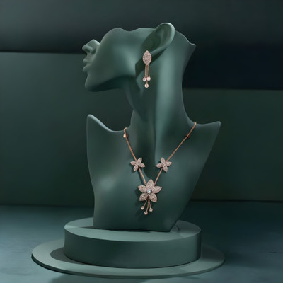 Laaz Alloy Rose Gold Jewellery Set(Pack of 1)