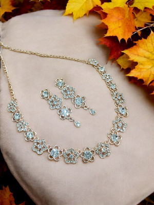 R A Enterprises Alloy Copper White Jewellery Set(Pack of 3)