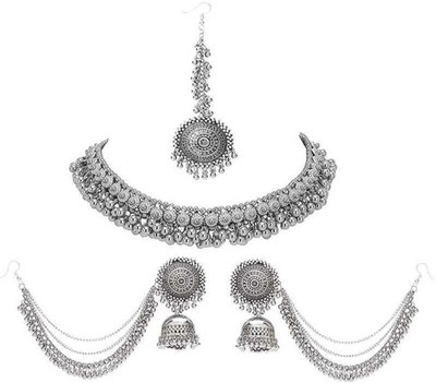 Cosmos Alloy Sterling Silver Silver Jewellery Set(Pack of 1)